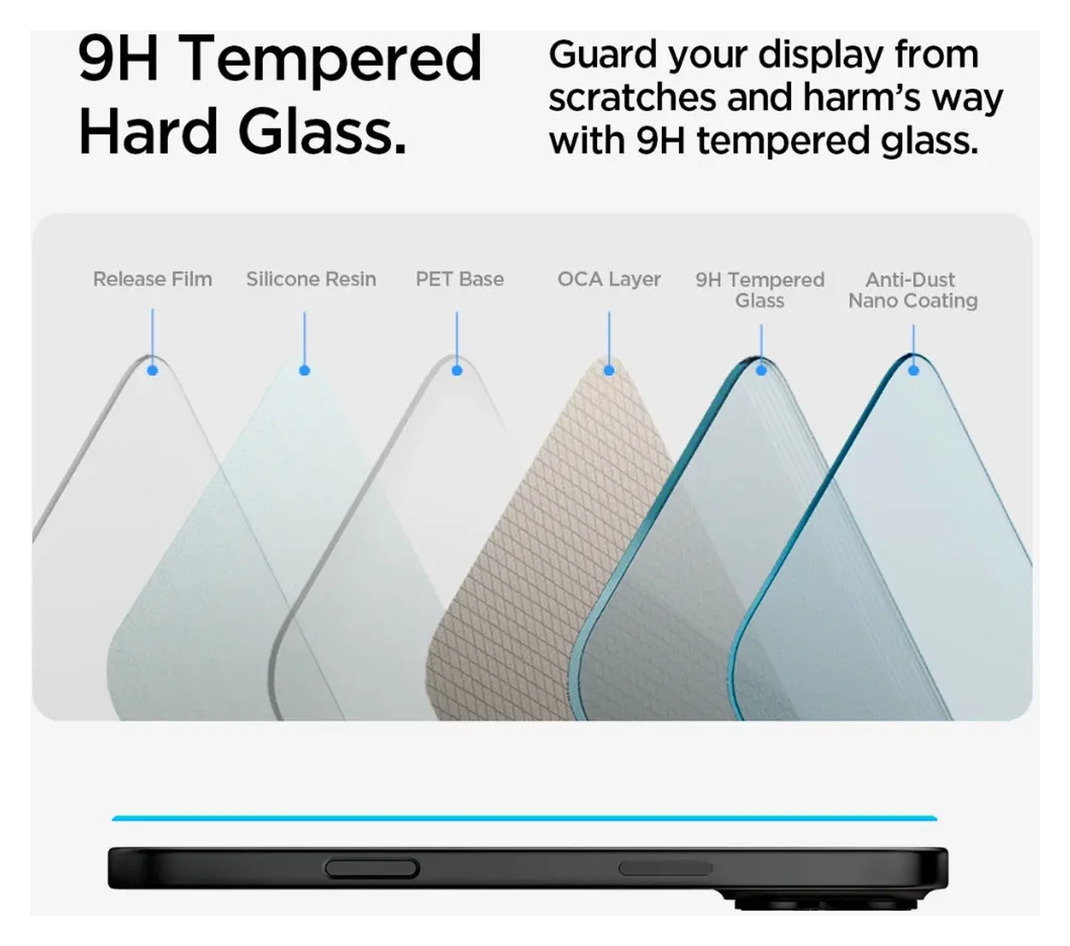 Spigen Glas tR Slim HD Apple iPhone 16 Screen Protector afbeelding 6