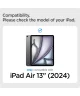 Spigen Air Skin Folio OneTap iPad Air 13 (2024) Hoes Book Case 2 in 1 Grijs