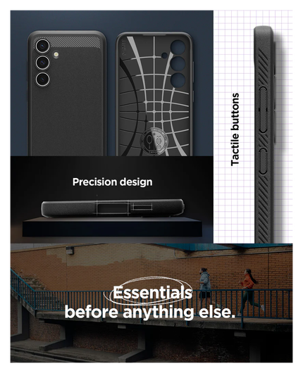 Spigen Rugged Armor Samsung Galaxy S24 FE Hoesje Back Cover Matte Zwart afbeelding 2