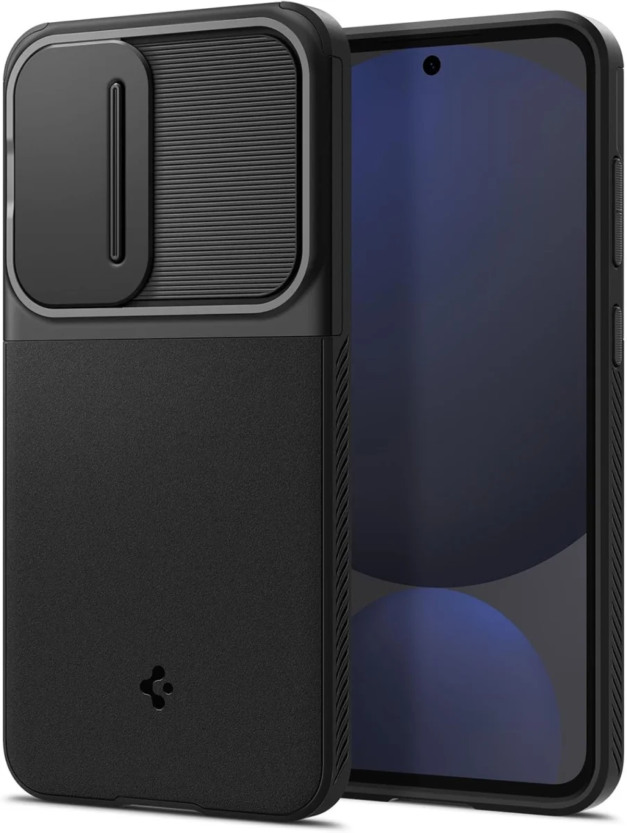 Spigen Optik Armor Samsung Galaxy S24 FE Hoesje Camera Slider Zwart afbeelding 1