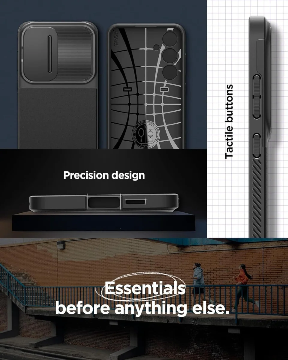 Spigen Optik Armor Samsung Galaxy S24 FE Hoesje Camera Slider Zwart afbeelding 7
