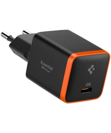 Spigen ArcStation Essential USB-C Oplader 30W Quick Charge Zwart Opladers