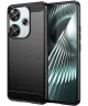 Xiaomi Poco F6 Hoesje Geborsteld TPU Flexibele Back Cover Zwart