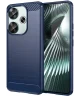 Xiaomi Poco F6 Hoesje Geborsteld TPU Flexibele Back Cover Blauw