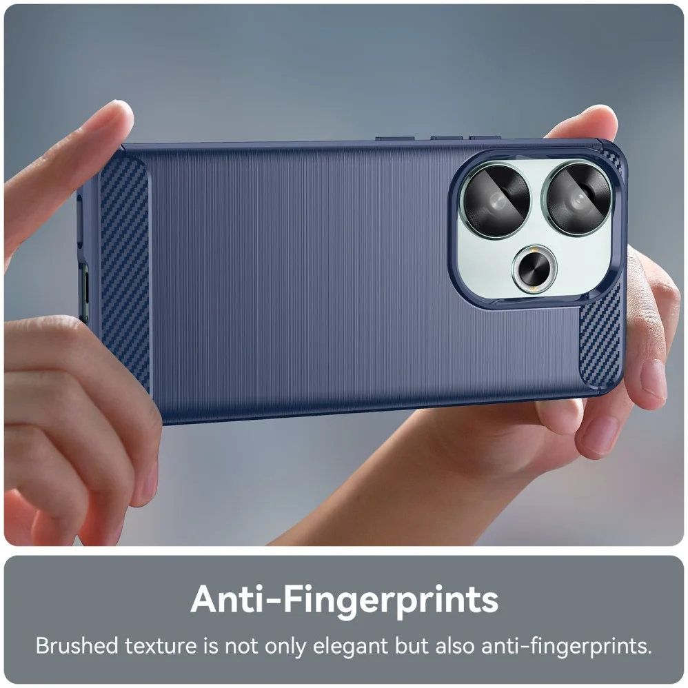 Xiaomi Poco F6 Hoesje Geborsteld TPU Flexibele Back Cover Blauw afbeelding 6