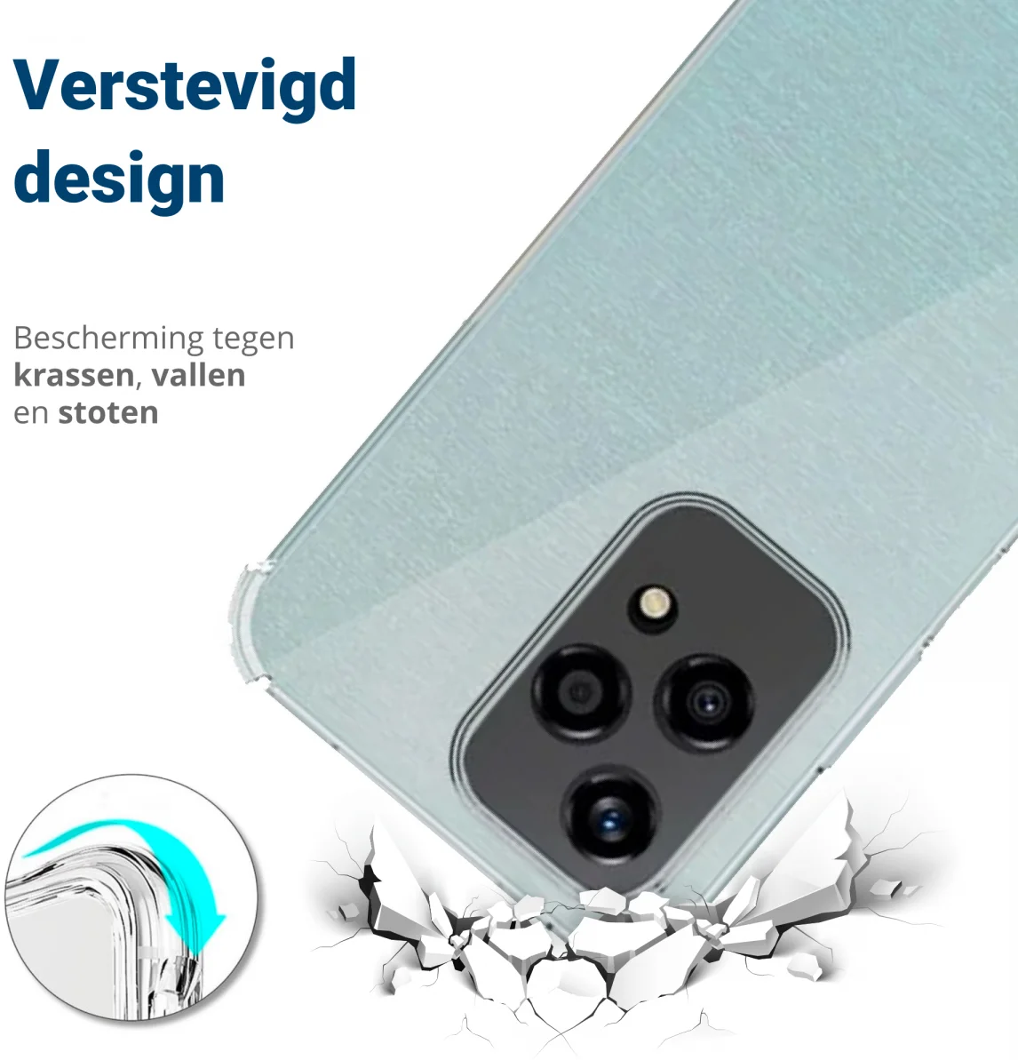 Honor 200 Lite Hoesje Schokbestendig en Dun TPU Back Cover Transparant afbeelding 2