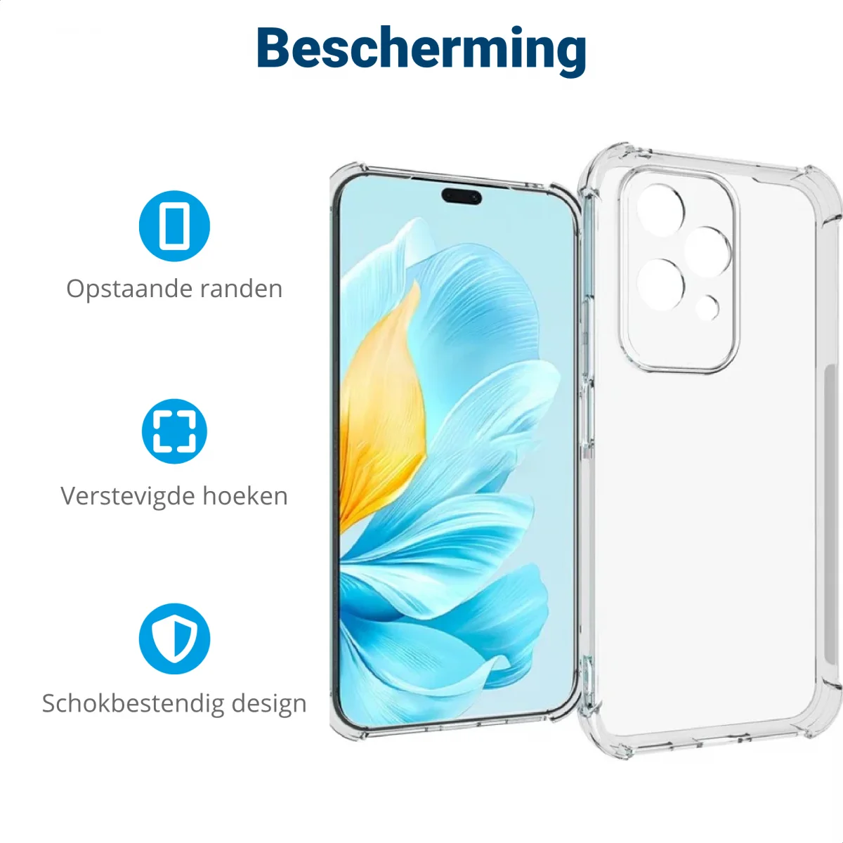Honor 200 Lite Hoesje Schokbestendig en Dun TPU Back Cover Transparant afbeelding 4