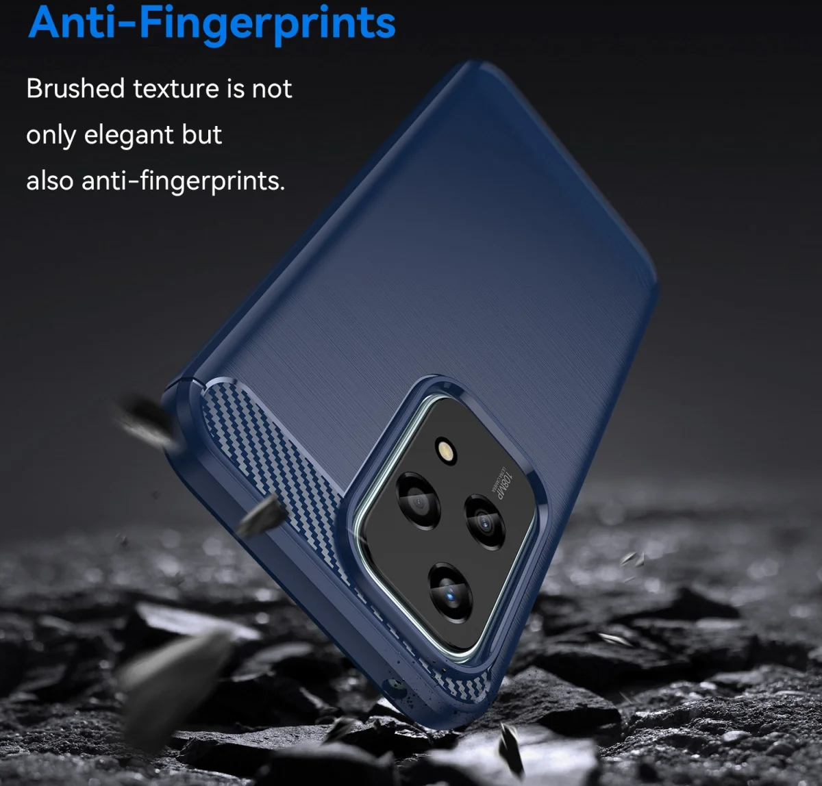 Honor 200 Lite Hoesje Geborsteld TPU Flexibele Back Cover Blauw afbeelding 2