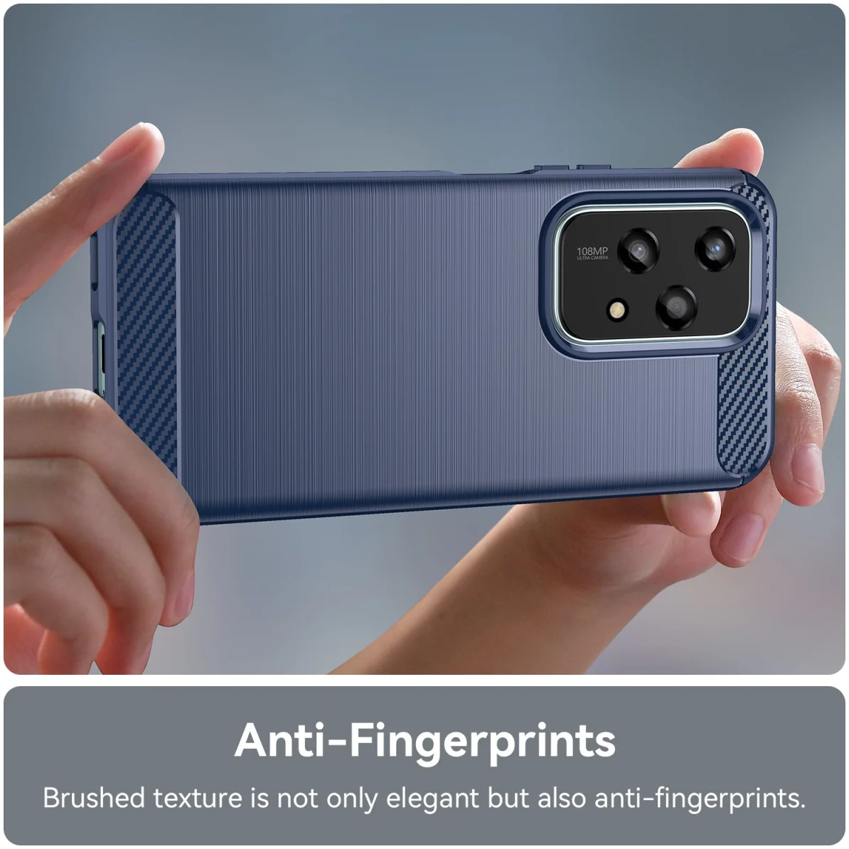 Honor 200 Lite Hoesje Geborsteld TPU Flexibele Back Cover Blauw afbeelding 6