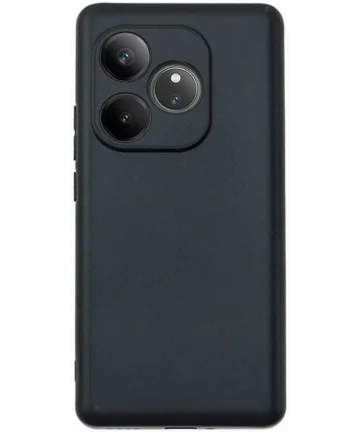 Realme GT6 Hoesje Dun TPU Back Cover Matte Zwart Hoesjes