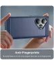 Realme GT 6 Hoesje Geborsteld TPU Flexibele Back Cover Blauw