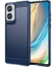 Motorola Moto G85 Hoesje Geborsteld TPU Flexibele Back Cover Blauw