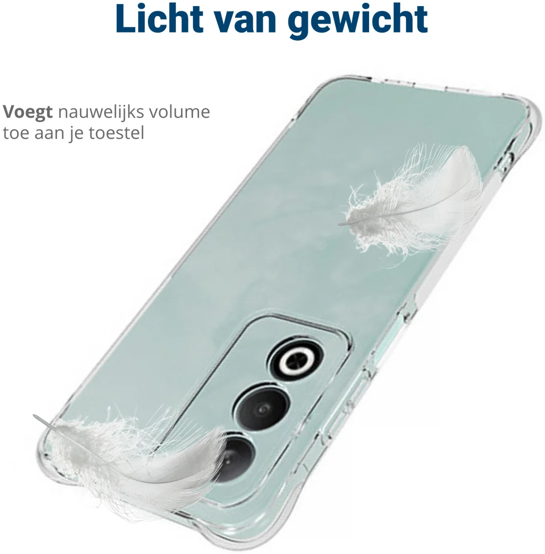 Oppo A80 Hoesje Schokbestendig en Dun TPU Back Cover Transparant afbeelding 5