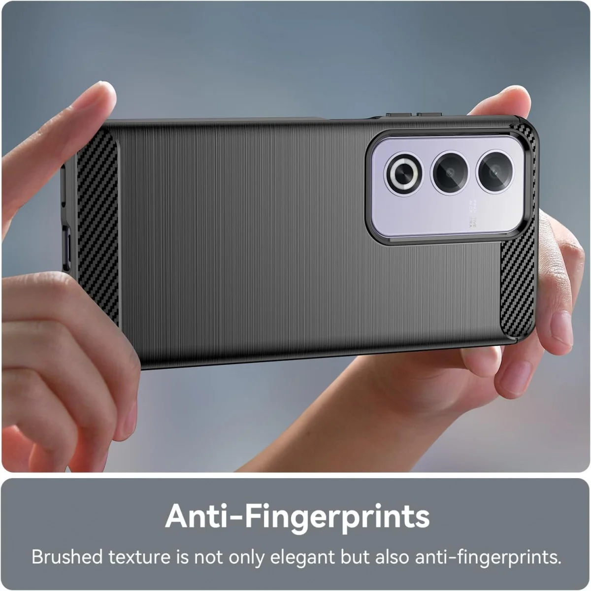 Oppo A80 Hoesje Geborsteld TPU Flexibele Back Cover Zwart afbeelding 6