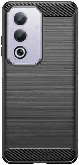 Oppo A80 Hoesje Geborsteld TPU Flexibele Back Cover Zwart afbeelding 1