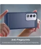 Oppo A80 Hoesje Geborsteld TPU Flexibele Back Cover Blauw