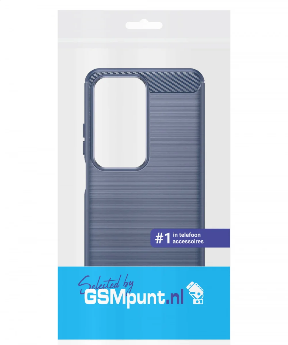 Oppo A80 Hoesje Geborsteld TPU Flexibele Back Cover Blauw afbeelding 9