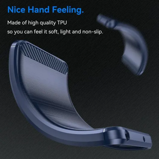 Oppo A80 Hoesje Geborsteld TPU Flexibele Back Cover Blauw afbeelding 6