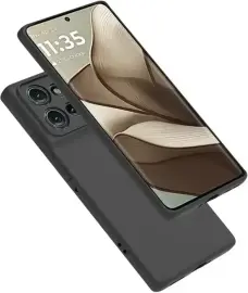 Motorola Edge 50 Hoesje Dun TPU Back Cover Matte Zwart afbeelding