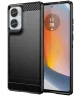 Motorola Moto Edge 50 Hoesje Geborsteld TPU Flexibele Back Cover Zwart