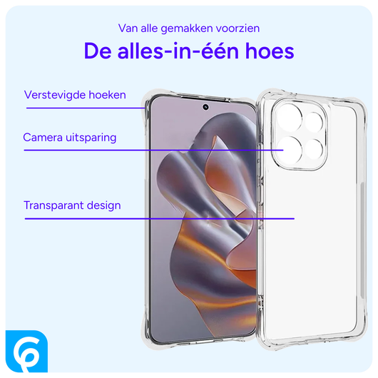 Motorola Moto Edge 50 Neo Hoesje Schokbestendig Dun TPU Back Cover Transparant afbeelding 2