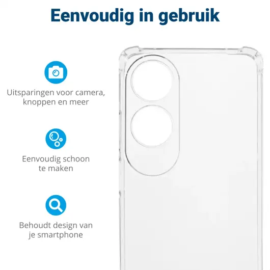 Oppo A60 4G Hoesje Schokbestendig en Dun TPU Back Cover Transparant afbeelding 5
