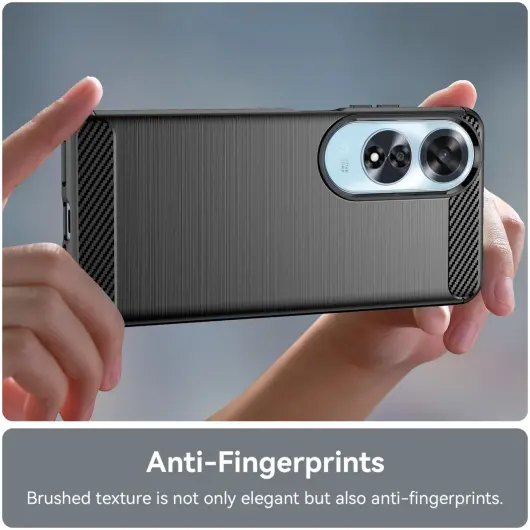 Oppo A60 4G Hoesje Geborsteld TPU Flexibele Back Cover Zwart afbeelding 4