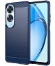 Oppo A60 Hoesje Geborsteld TPU Flexibele Back Cover Blauw