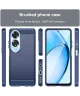 Oppo A60 Hoesje Geborsteld TPU Flexibele Back Cover Blauw