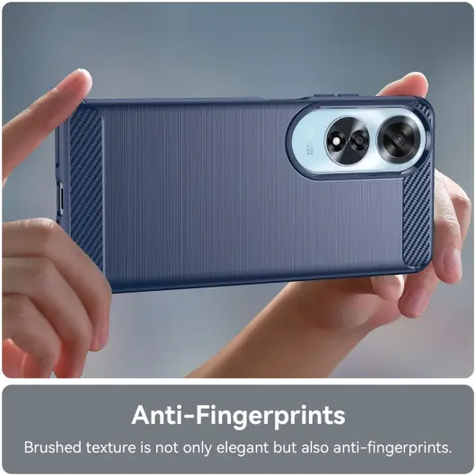 Oppo A60 4G Hoesje Geborsteld TPU Flexibele Back Cover Blauw afbeelding 5
