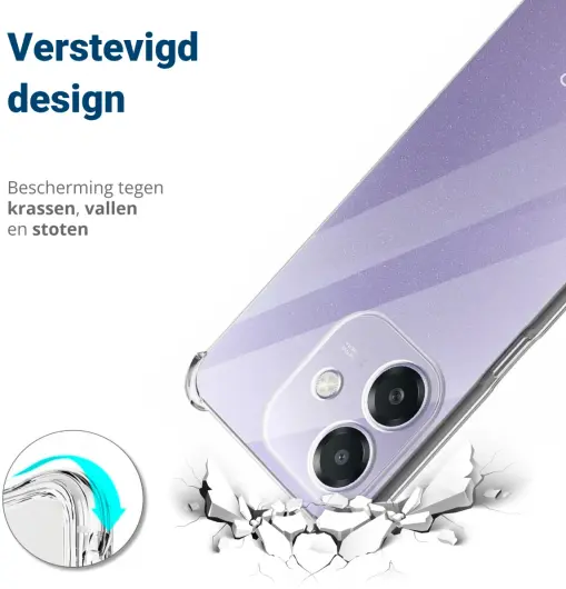 Oppo A40 / A40m Hoesje Schokbestendig en Dun TPU Back Cover Transparant afbeelding 2