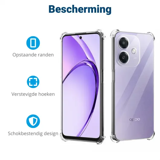 Oppo A40 / A40m Hoesje Schokbestendig en Dun TPU Back Cover Transparant afbeelding 4