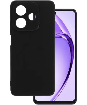 Oppo A60 5G / A40 / A40m Hoesje Dun TPU Back Cover Matte Zwart Hoesjes