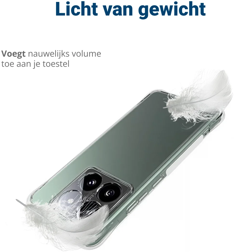 Xiaomi 14T Hoesje Schokbestendig en Dun TPU Back Cover Transparant afbeelding 5
