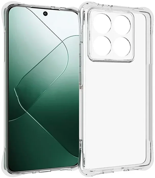 Xiaomi 14T Pro Hoesje Schokbestendig en Dun TPU Back Cover Transparant afbeelding 1