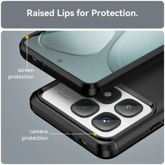 Xiaomi 14T Pro Hoesje Geborsteld TPU Flexibele Back Cover Zwart afbeelding 8