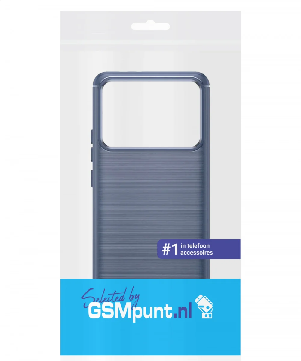 Xiaomi 14T Pro Hoesje Geborsteld TPU Flexibele Back Cover Blauw afbeelding 9