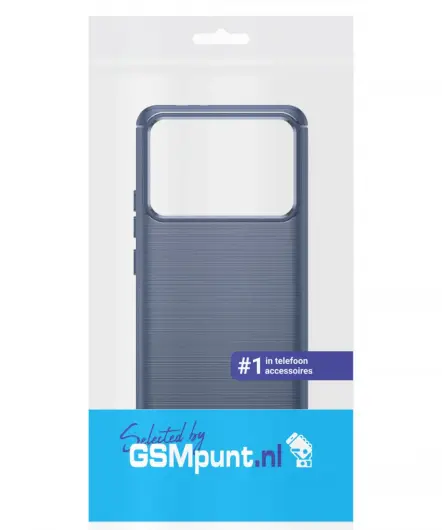 Xiaomi 14T Pro Hoesje Geborsteld TPU Flexibele Back Cover Blauw afbeelding 9