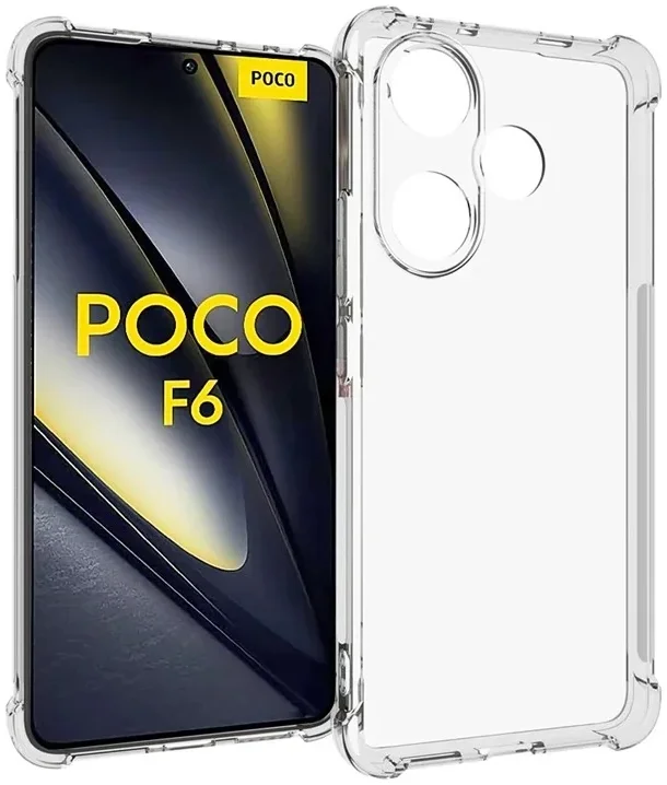 Xiaomi Poco F6 Hoesje Schokbestendig en Dun TPU Back Cover Transparant afbeelding 1