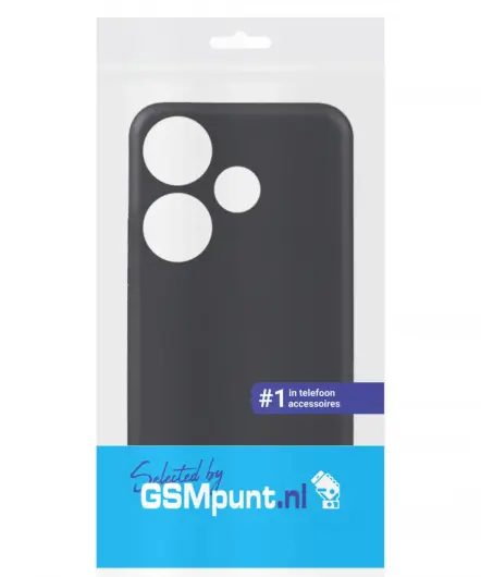 Xiaomi Poco F6 Hoesje Dun TPU Back Cover Matte Zwart afbeelding 3