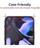 Rosso Google Pixel 9 / 9 Pro Tempered Glass Fingerprint en Case Friendly