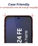 Rosso Samsung Galaxy S24 FE Tempered Glass Fingerprint en Case Friendly