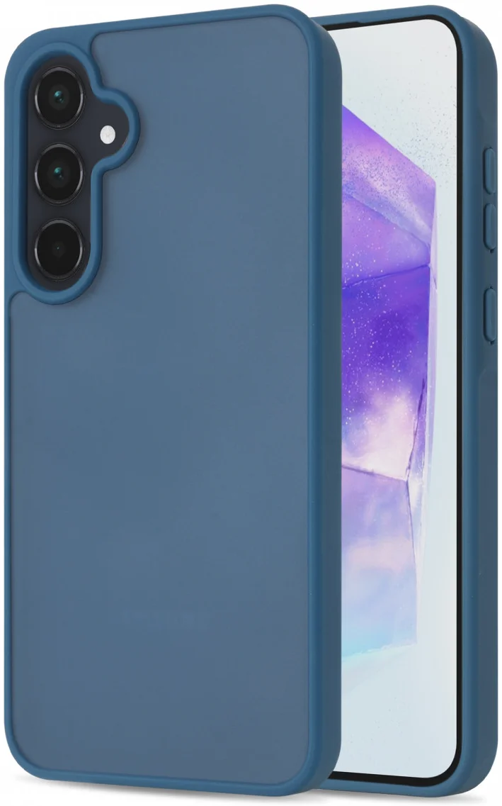 Samsung Galaxy A55 Hoesje Back Cover Matte Blauw afbeelding 1