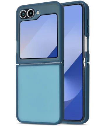 Samsung Galaxy Z Flip 6 Hoesje Back Cover Matte Blauw Hoesjes