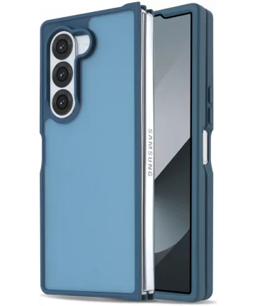 Samsung Galaxy Z Fold 6 Hoesje Back Cover Matte Blauw Hoesjes