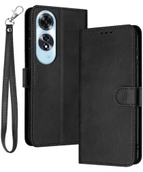 Oppo A60 Hoesje Wallet Book Case Kunstleer Zwart