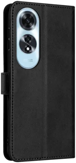 Oppo A60 4G Hoesje Wallet Book Case Kunstleer Zwart afbeelding 10