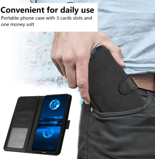 Oppo A60 4G Hoesje Wallet Book Case Kunstleer Zwart afbeelding 7