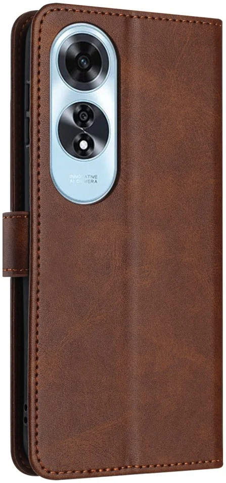 Oppo A60 4G Hoesje Wallet Book Case Kunstleer Bruin afbeelding 11