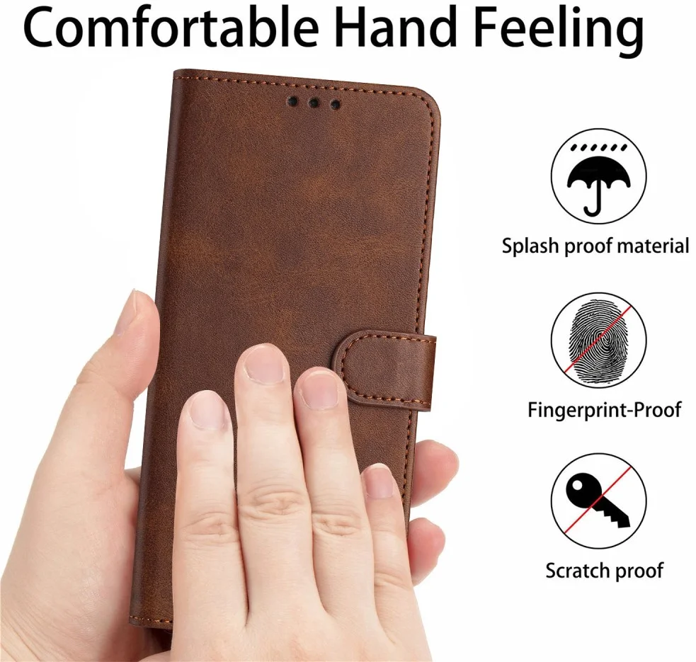 Oppo A60 4G Hoesje Wallet Book Case Kunstleer Bruin afbeelding 5